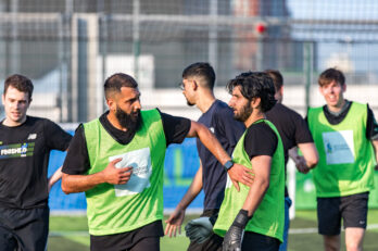 people playing football