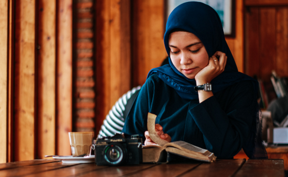 woman reading