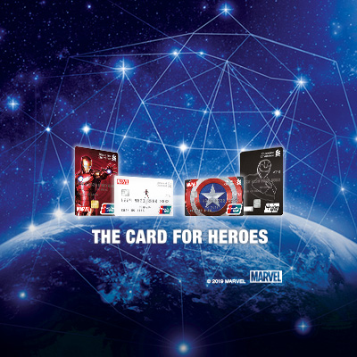Marvel ATM Card Card face with the background of Universe