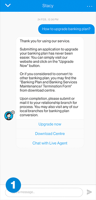 Chat with live agent