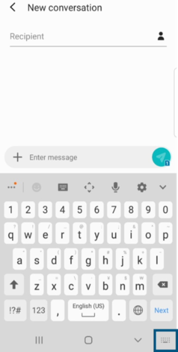 Step 1 to enable SC Keyboard in texting