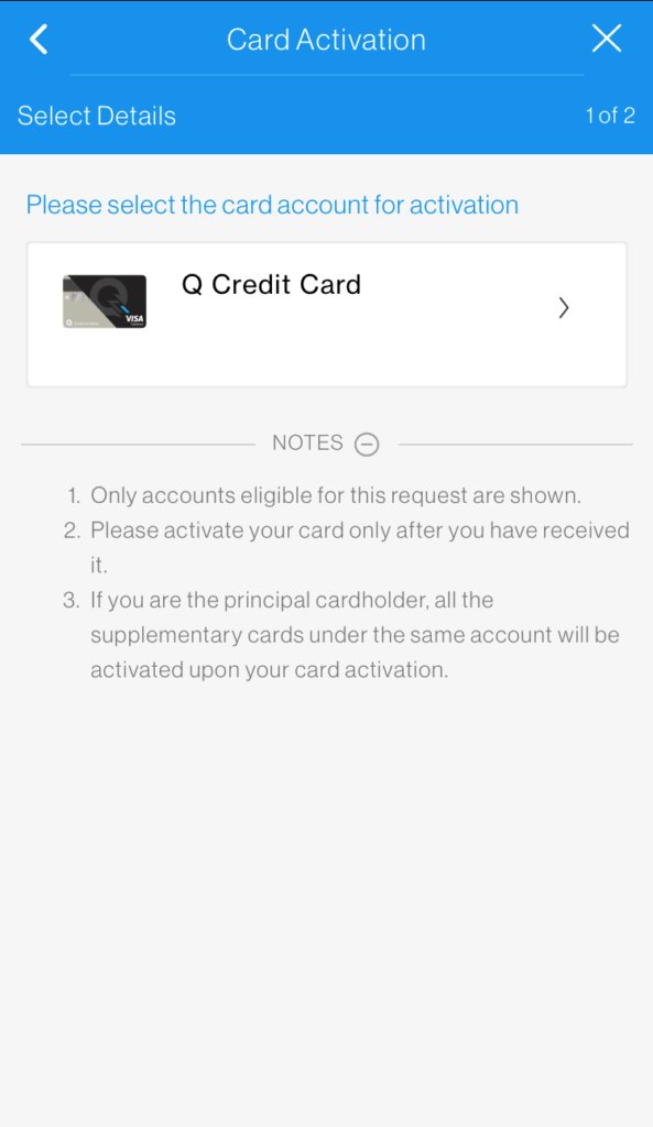 SC Mobile Activate New Credit Card Step 3