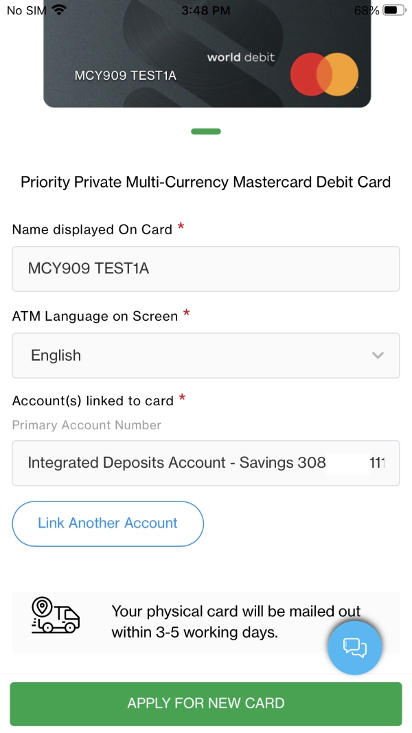 How to apply Standard Chartered Multi-Currency Mastercard Debit Card via SC Mobile app Step 3