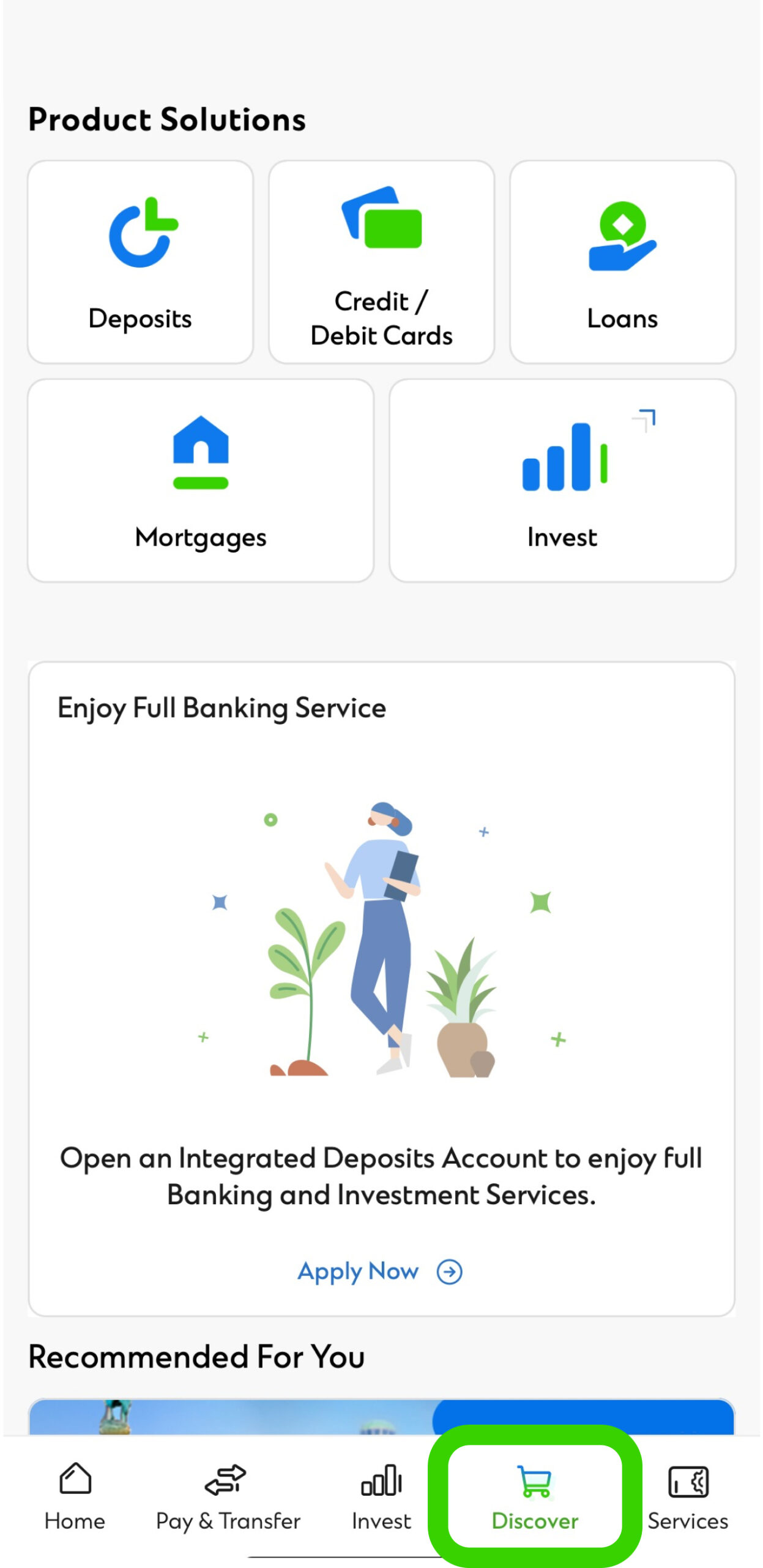 How to open an account via SC Mobile App for existing cardholders who have registered SC Mobile App - Step 1