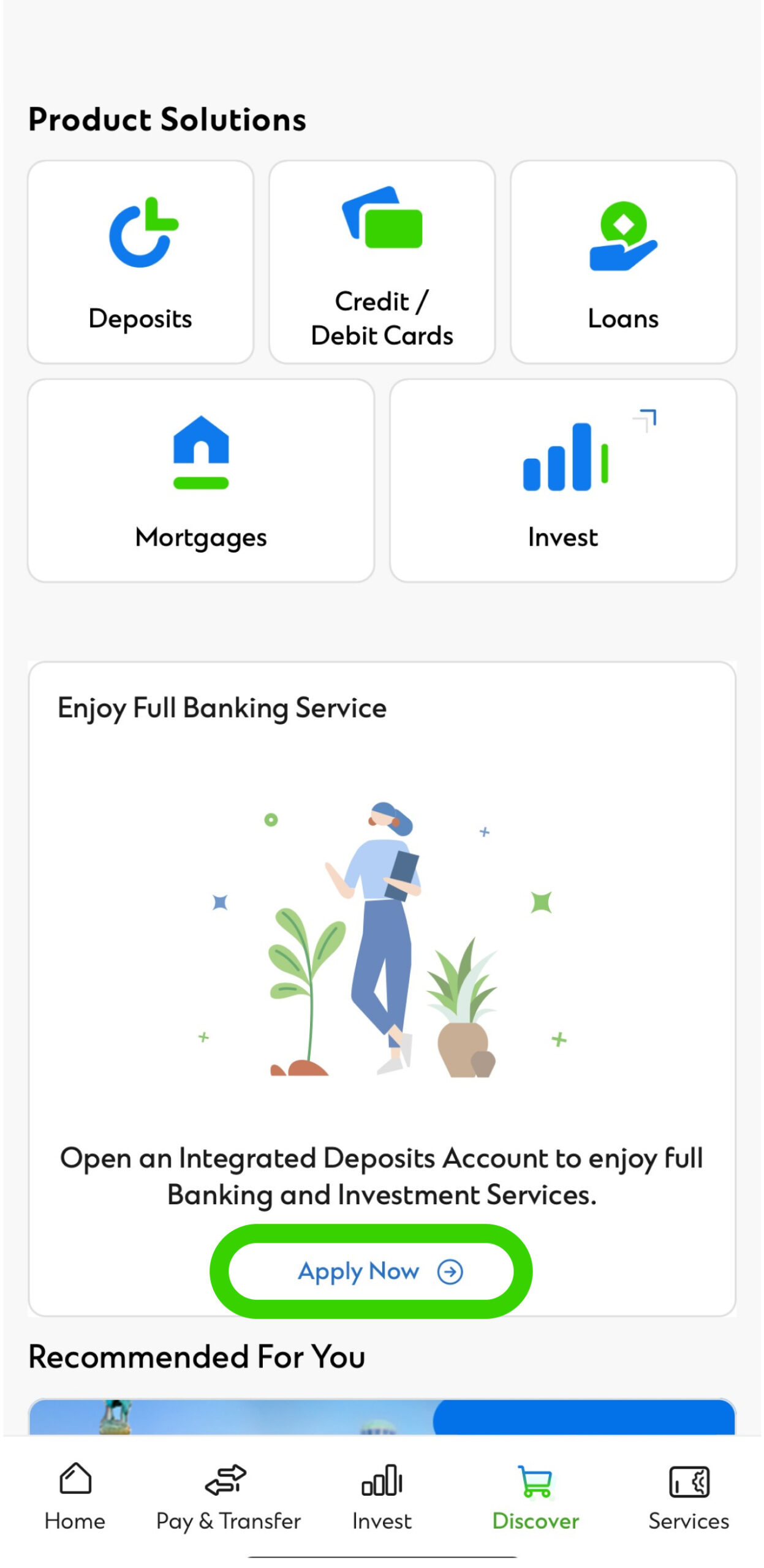 How to open an account via SC Mobile App for existing cardholders who have registered SC Mobile App - Step 2