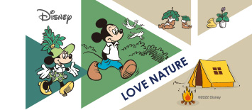 Love Nature Promotion banner with Mickey and Minnie