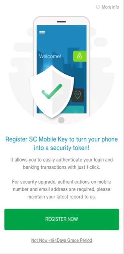 How to register SC Mobile Key Step 1