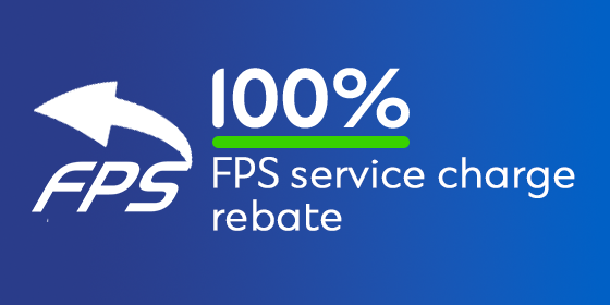 <strong>100% FPS service charge rebate</strong>