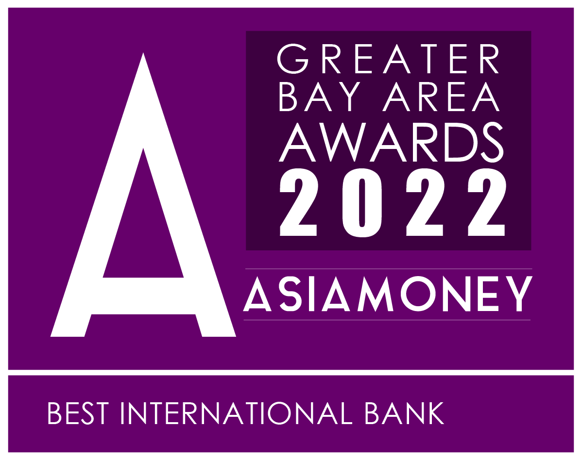 “Best International Bank for GBA” by Asia Money for 2022