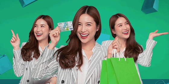 Lady enjoying hassle-free shopping experience using her credit card