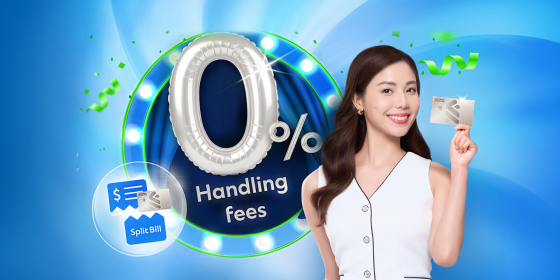 Unlimited 3-month 0% handling fee instalment plan