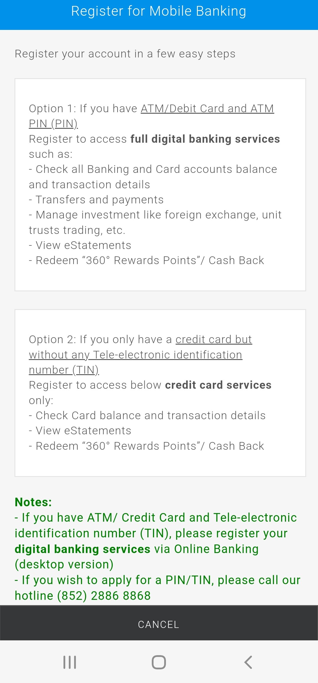 Register Digital Banking account via SC Mobile App Step 3