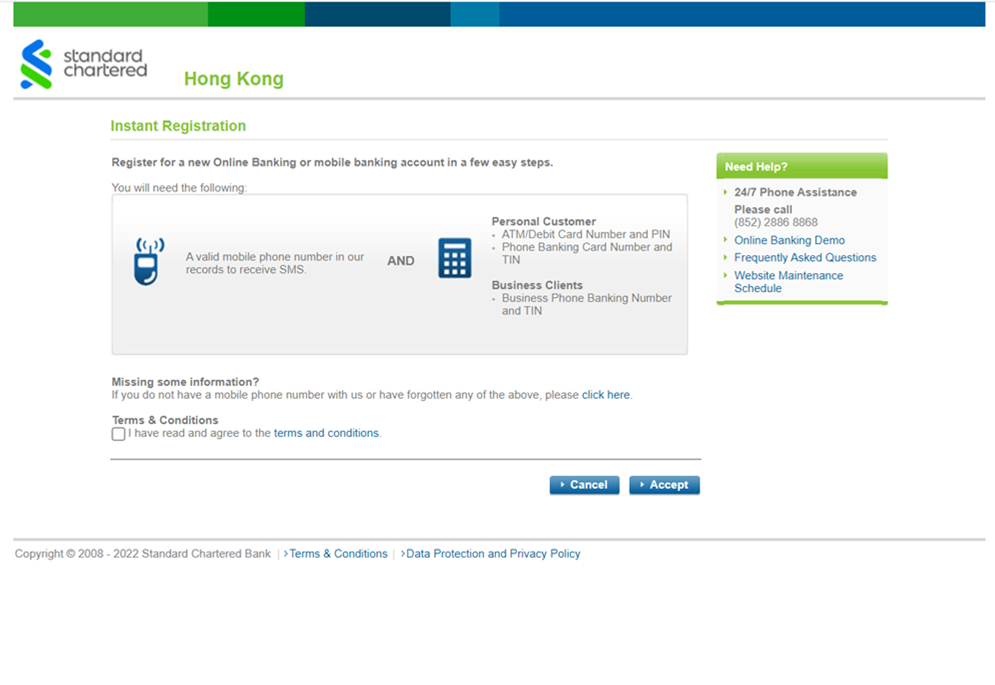 Register Digital Banking account via Online Banking Step 4