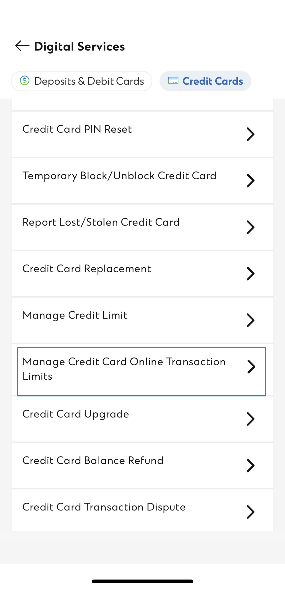 SC Mobile App Transfer Out Credit Balance Step 2