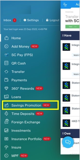 How to open Marathon Savings Account via SC Mobile Step 1