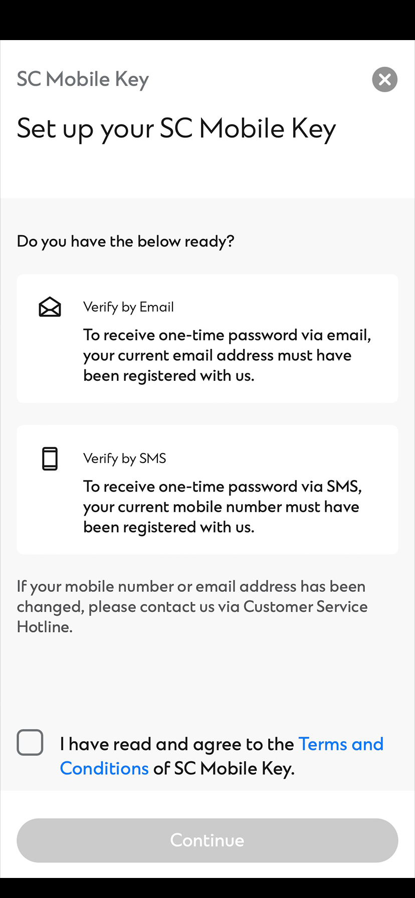 New to SC Mobile on Activate Push Notification in one go during SC Mobile Key registration Step 1