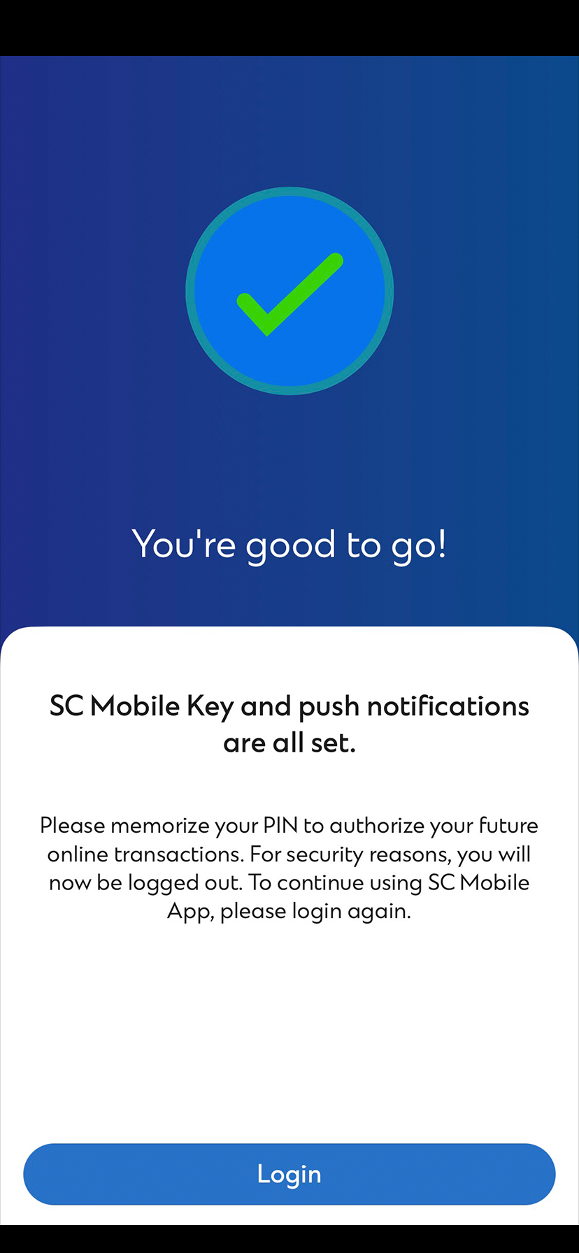New to SC Mobile on Activate Push Notification in one go during SC Mobile Key registration Step 7