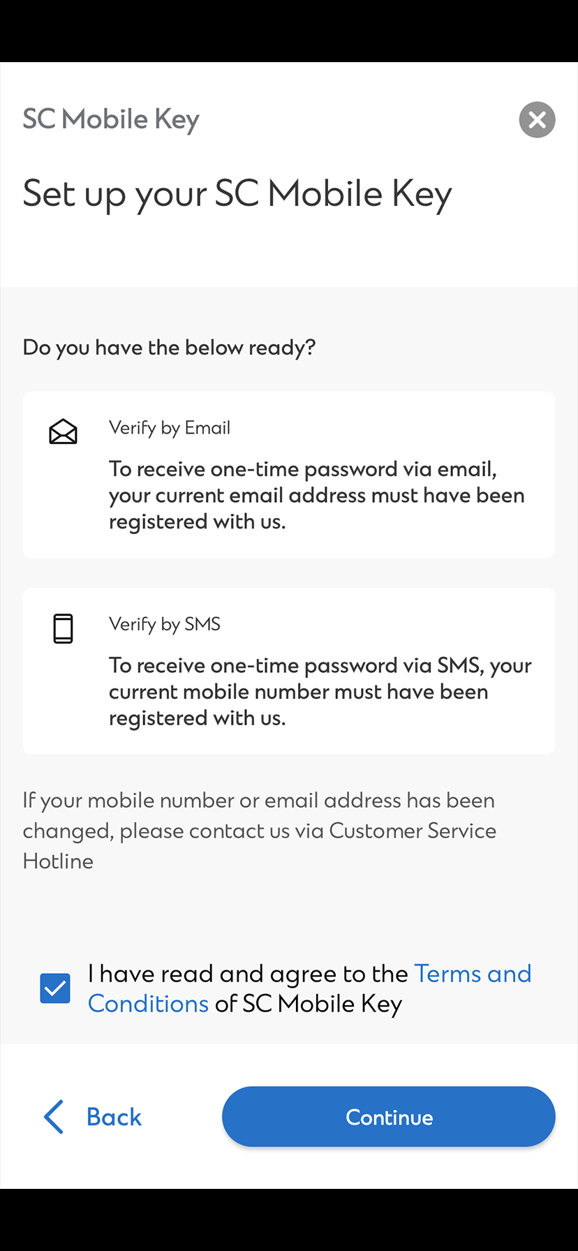 How to register SC Mobile Key Step 5