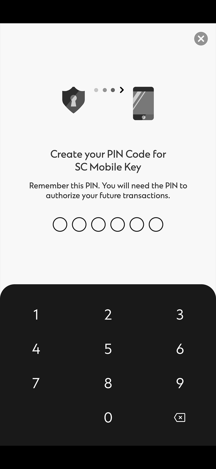 How to register SC Mobile Key Step 4