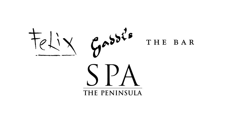 Brand Logos of Gaddi's, Felix, The Bar and SPA, used for promote SC Credit Card Promotion offer with Peninsula Hotel