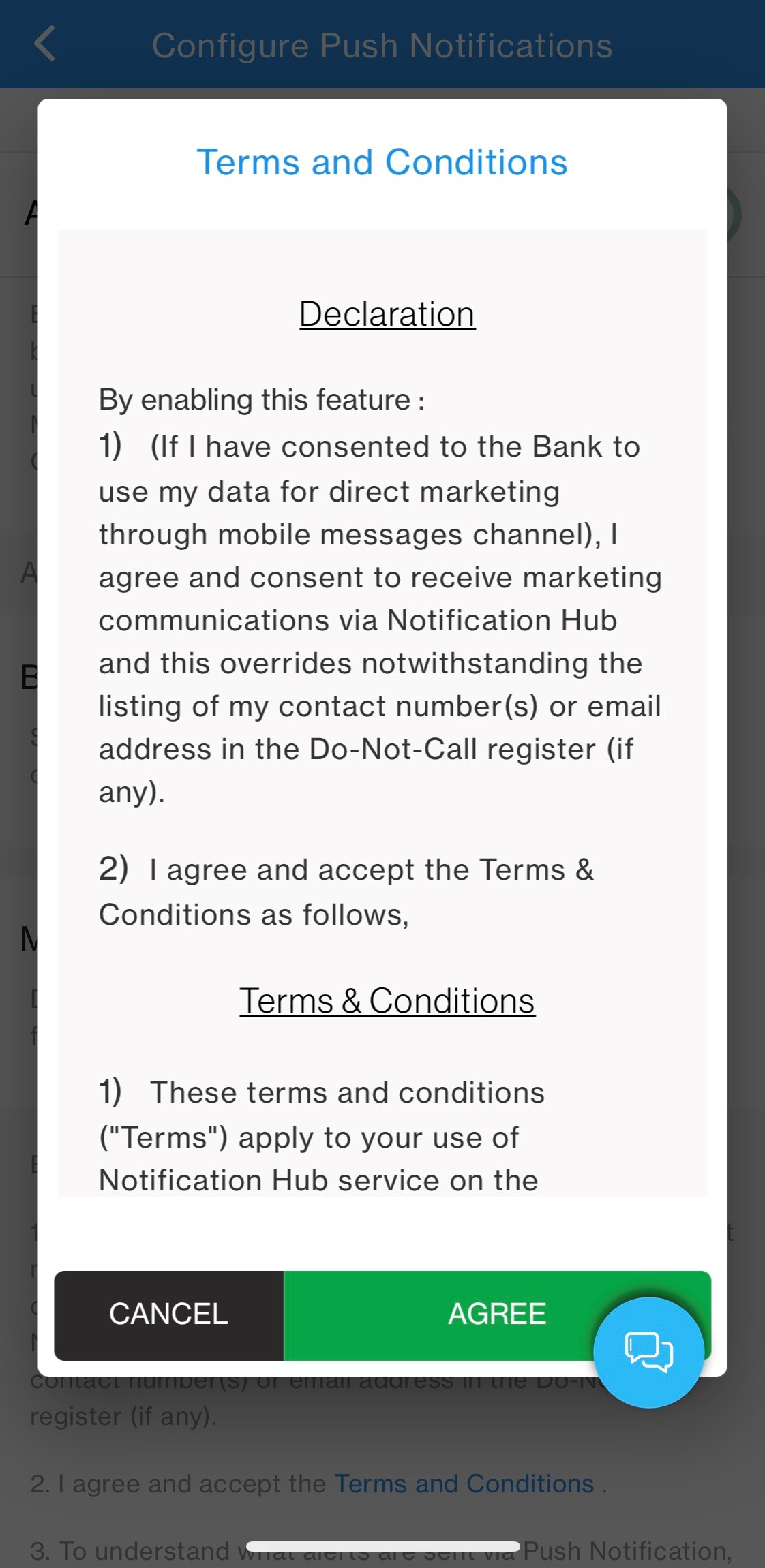 Existing SC Mobile App User Manage Push Notification Step 4