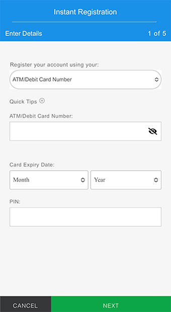 Registration Step 4 - Option 1