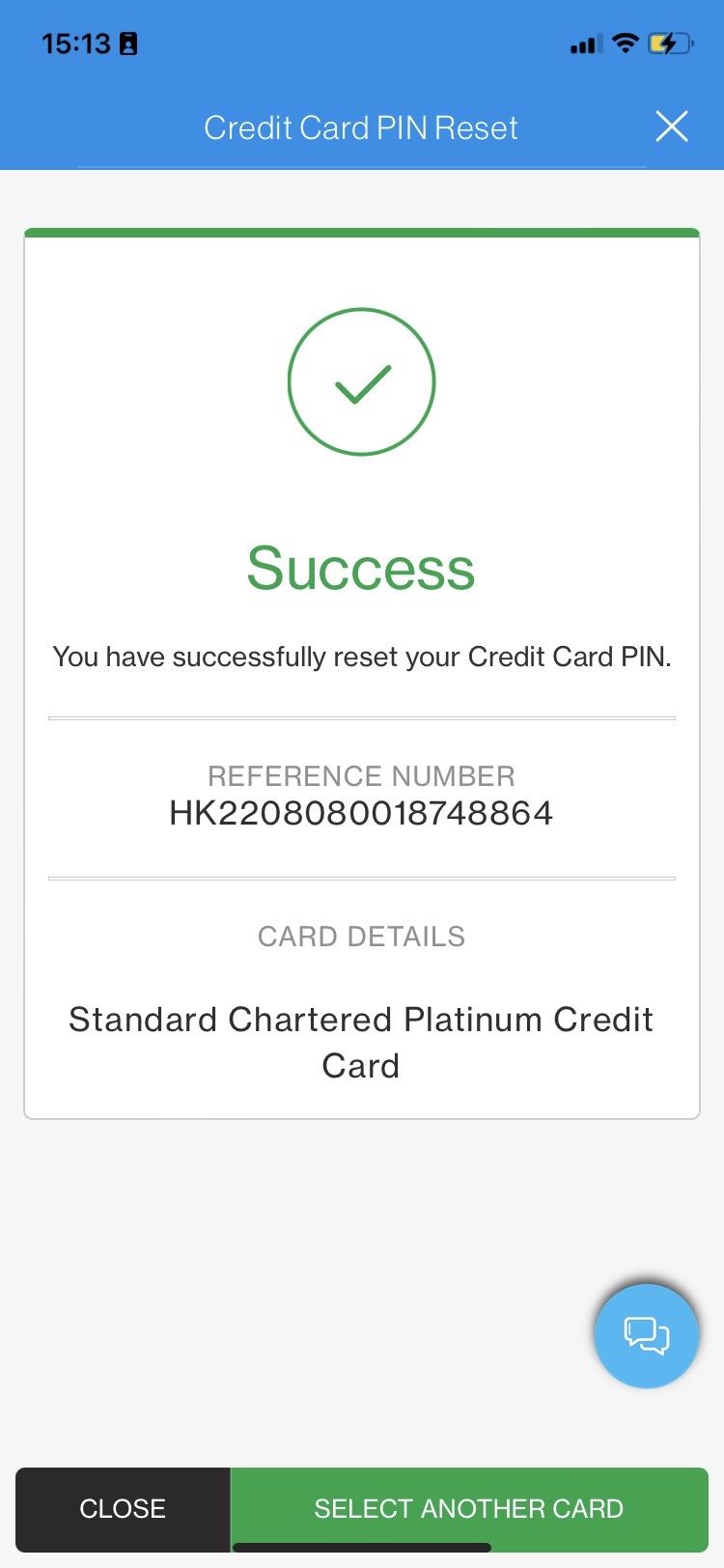 Reset Credit Card PIN Step 5