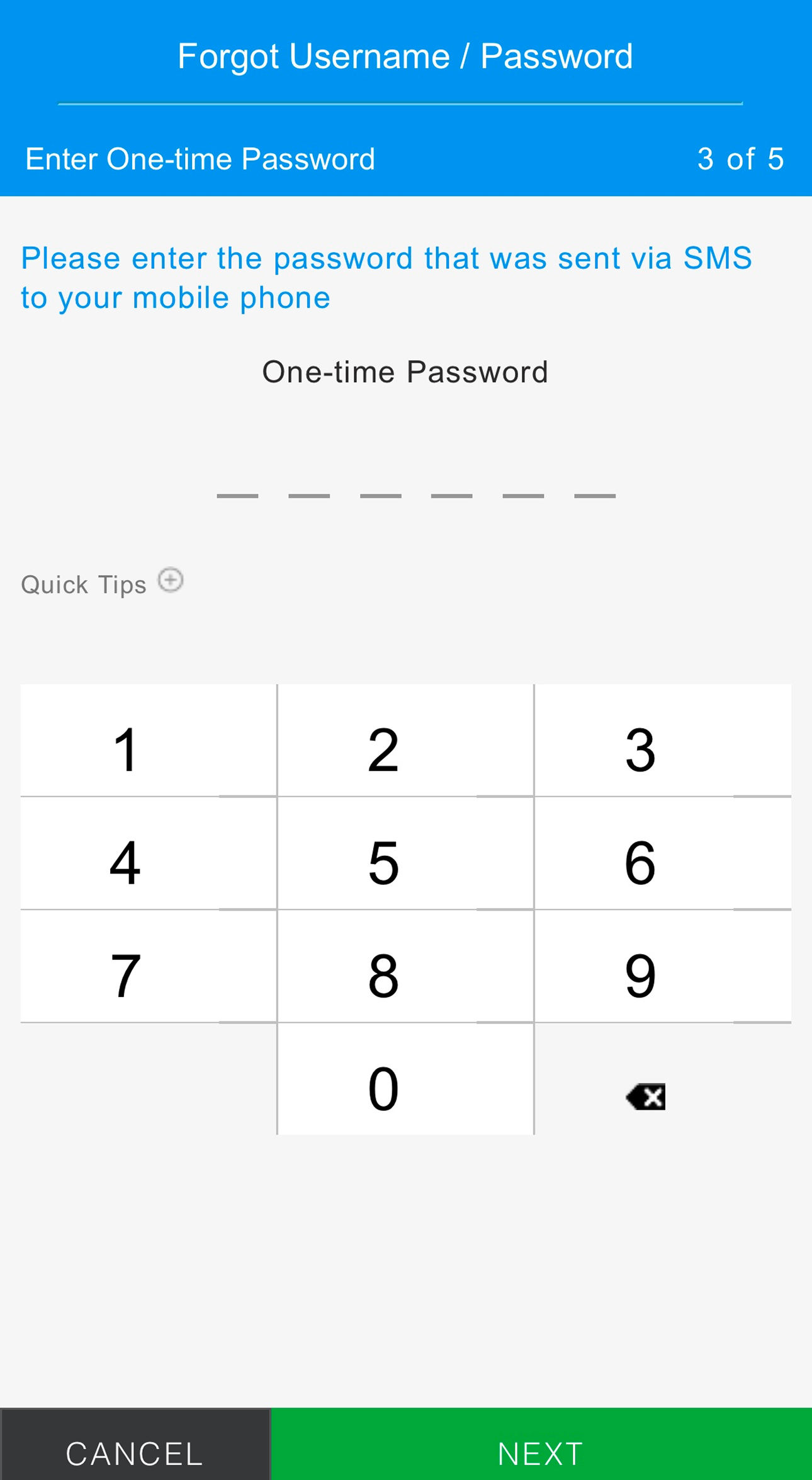 Reset login details Step 5 - Option 1