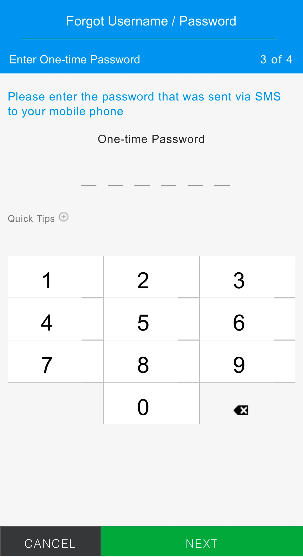 Reset login details Step 5 - Option 2