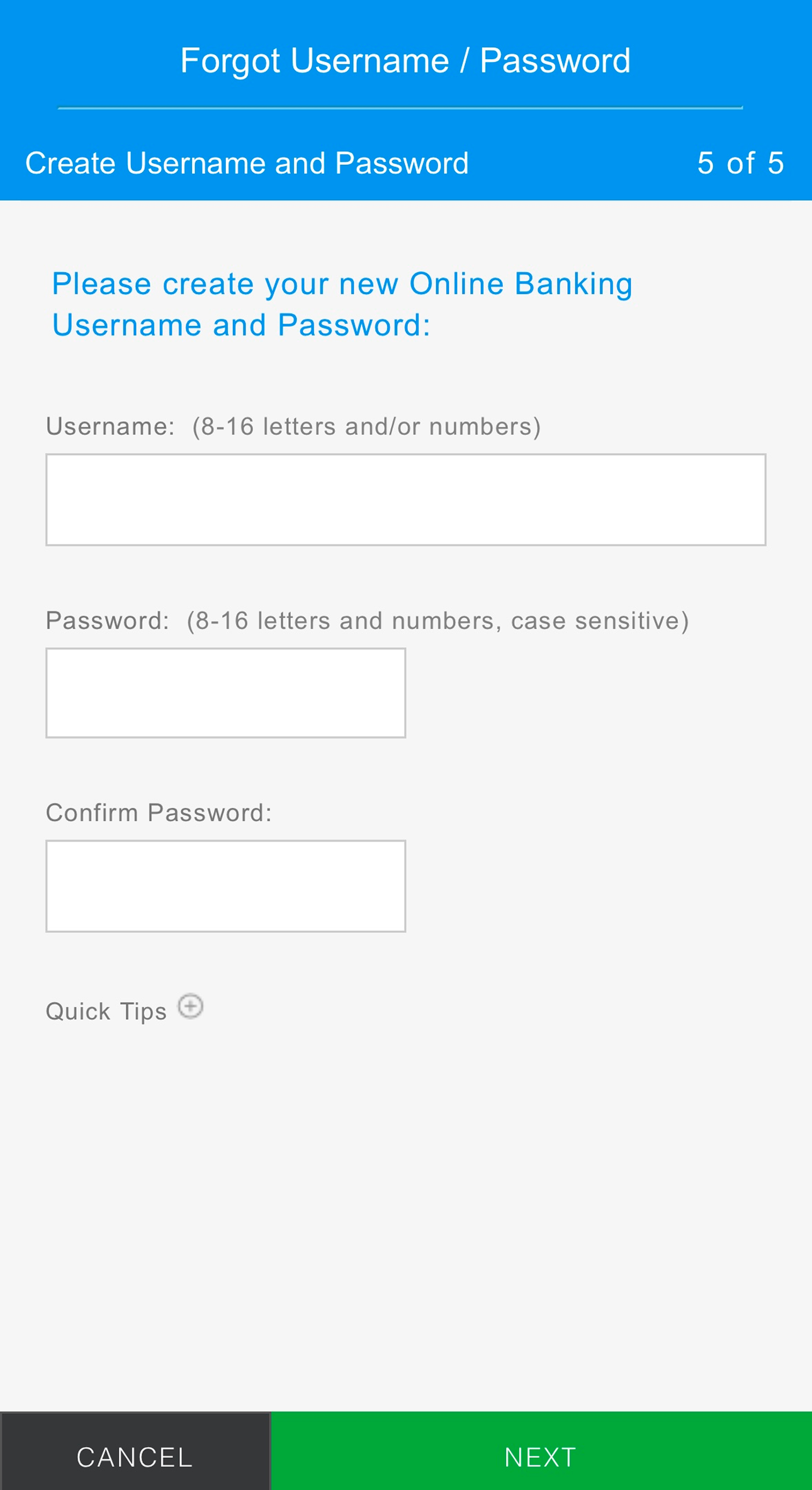 Reset login details Step 7 - Option 1