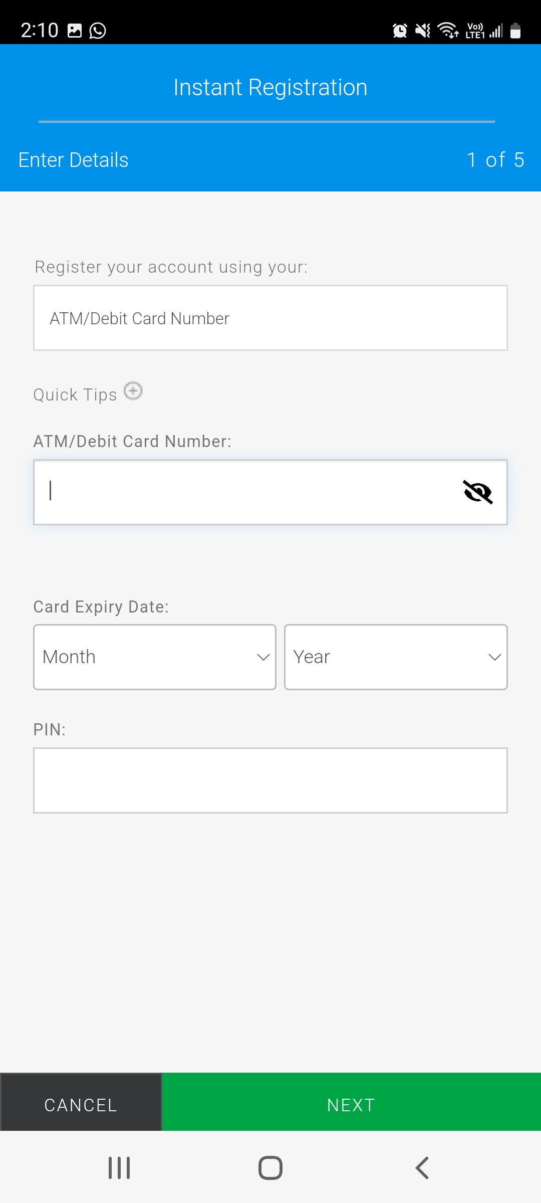 Register Online Banking via SC Mobile App Step 4