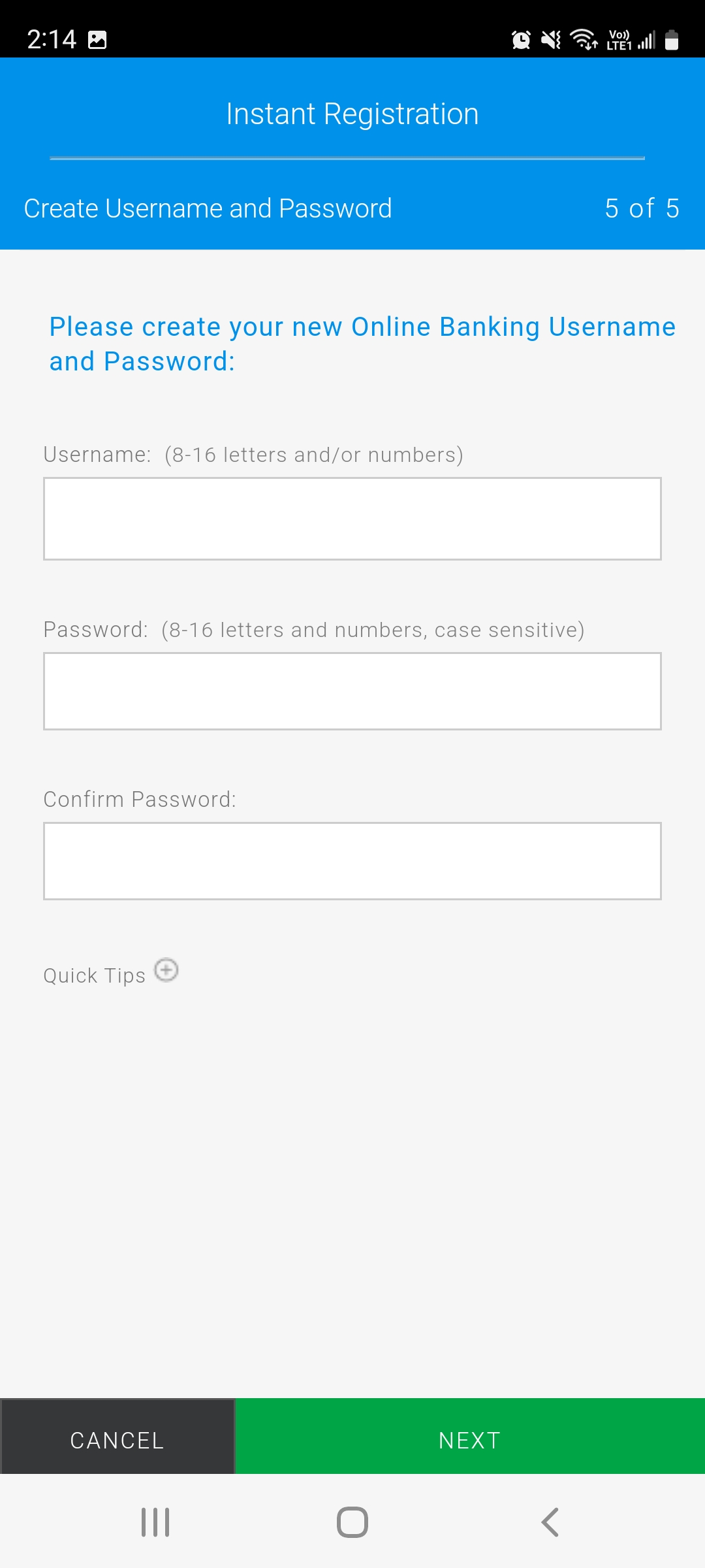 Register Online Banking via SC Mobile App Step 7