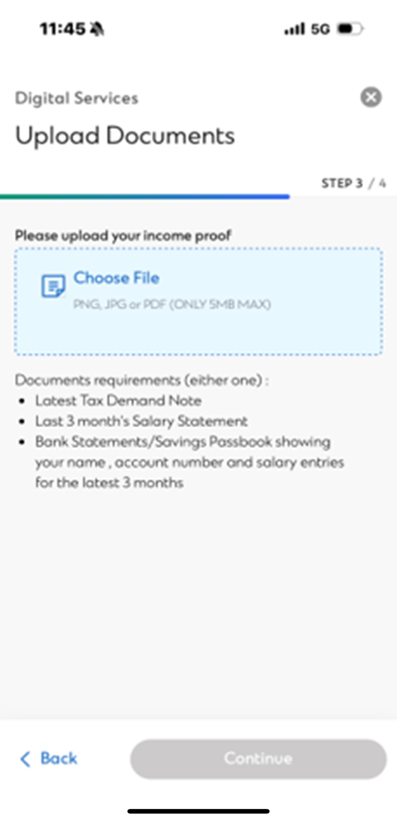 SC Mobile App Adjust Credit Limit Step 5