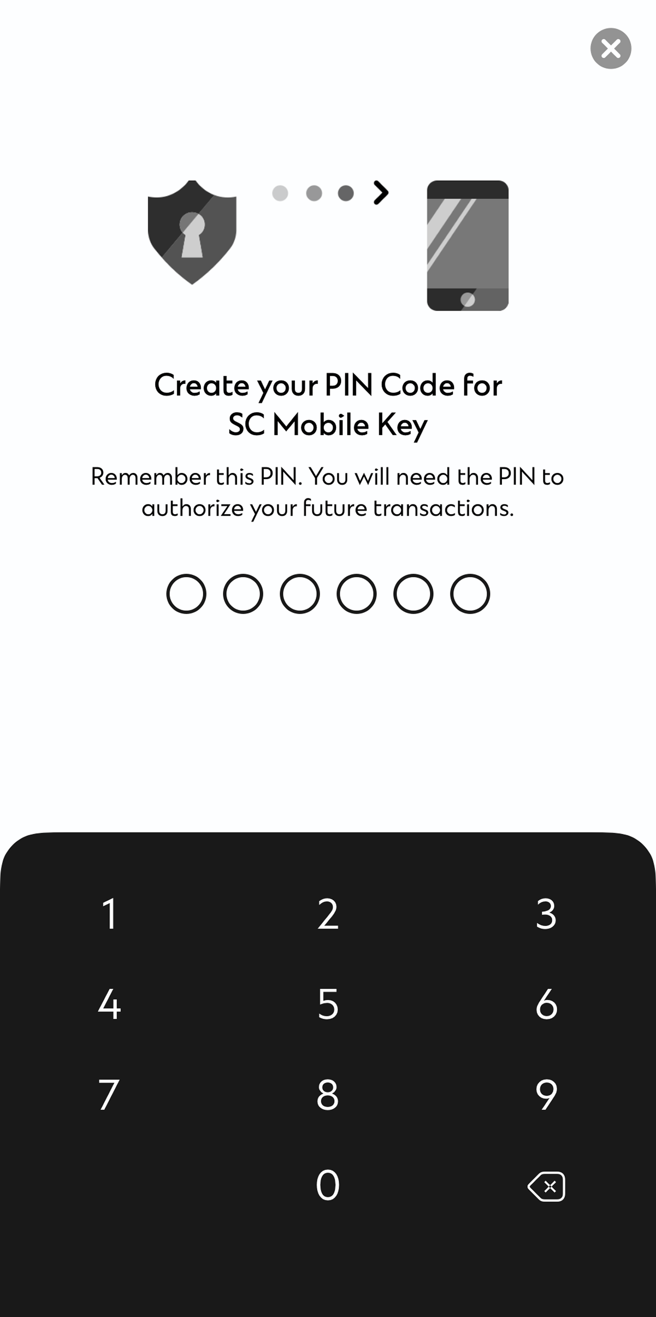 Register your SC Mobile Key Step 5