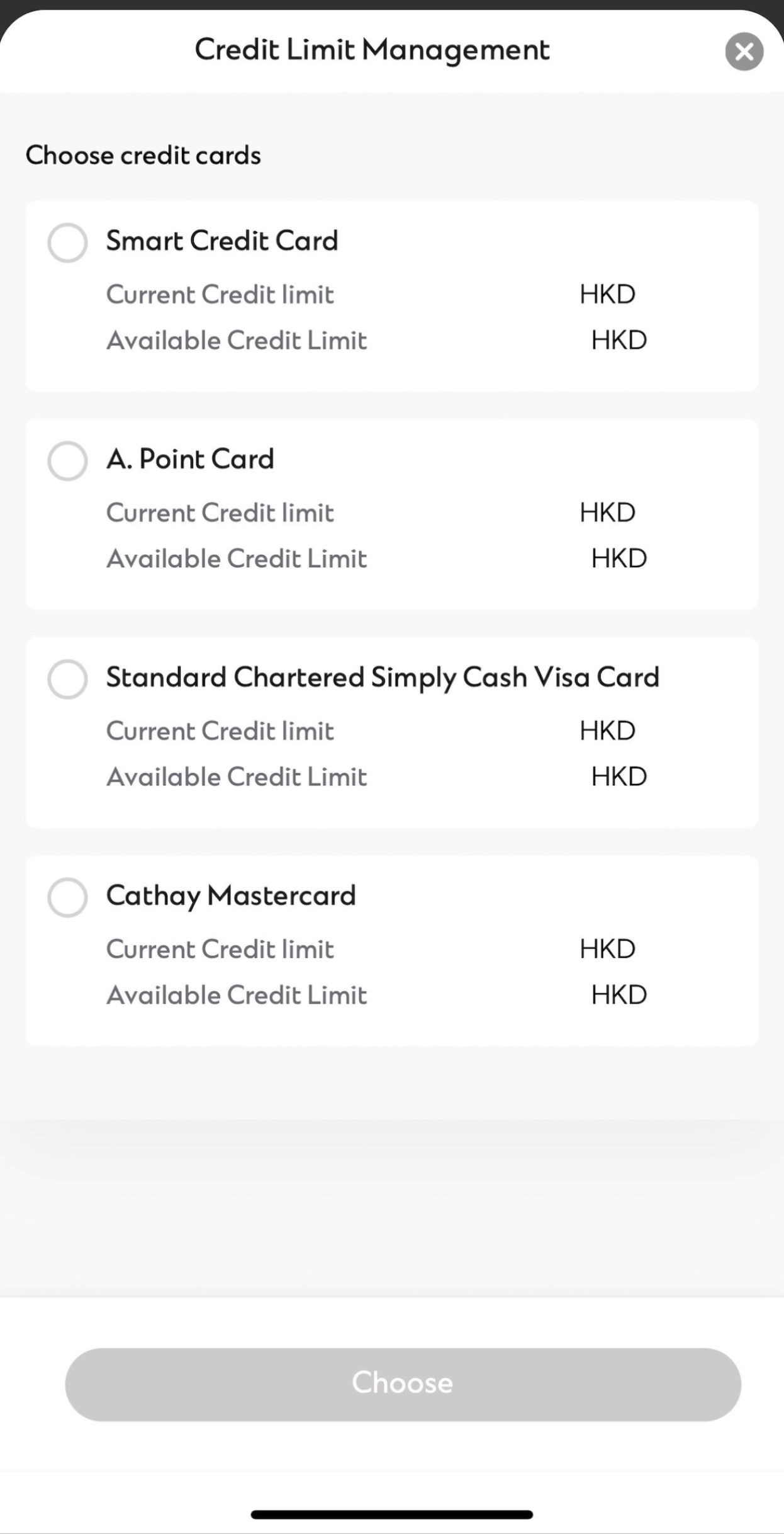 SC Mobile App Adjust Credit Limit Step 3