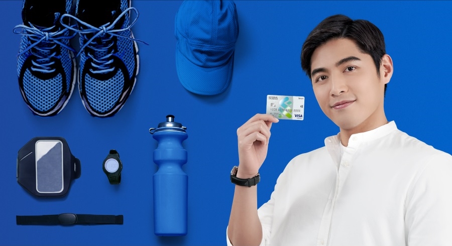 One young man holding SC Smart Card with pose, used to promote SC Smart Card
