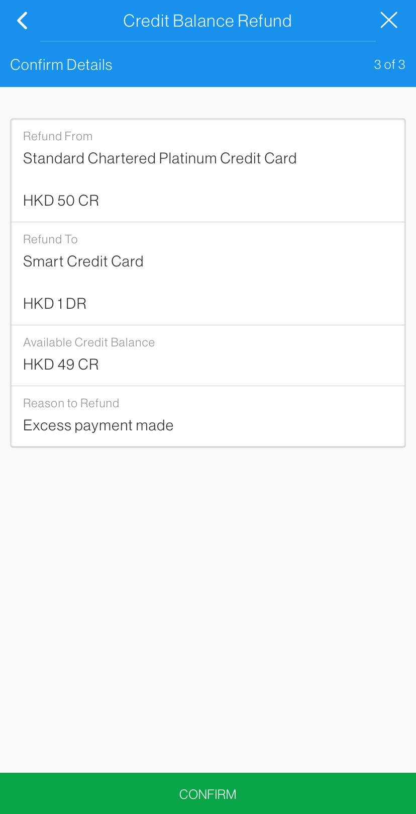 SC Mobile Transfer Out Credit Balance Step 6