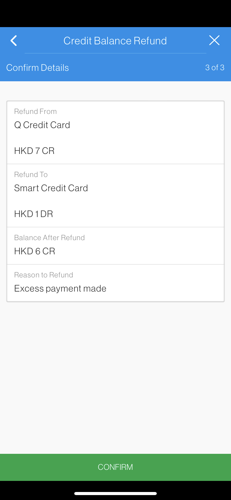 SC Mobile Transfer Out Credit Balance Step 7