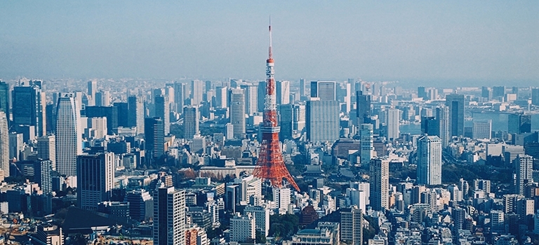 City view on Tokyo Tower