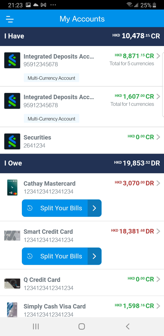 View account and credit card balances Step 2