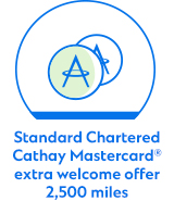 Standard Chartered Cathay Mastercard extra welcome offer - 2500 miles