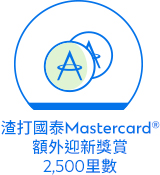 渣打國泰Mastercard額外迎新獎賞2,500里數