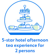 5-star hotel afternoon tea experience for 2 persons