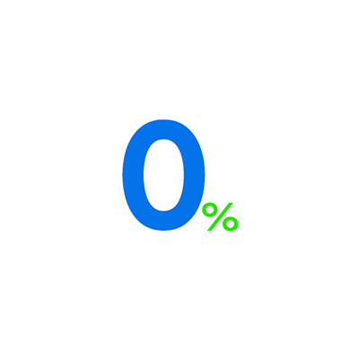 0%的圖標, 用於推廣渣打信用卡百老匯優惠