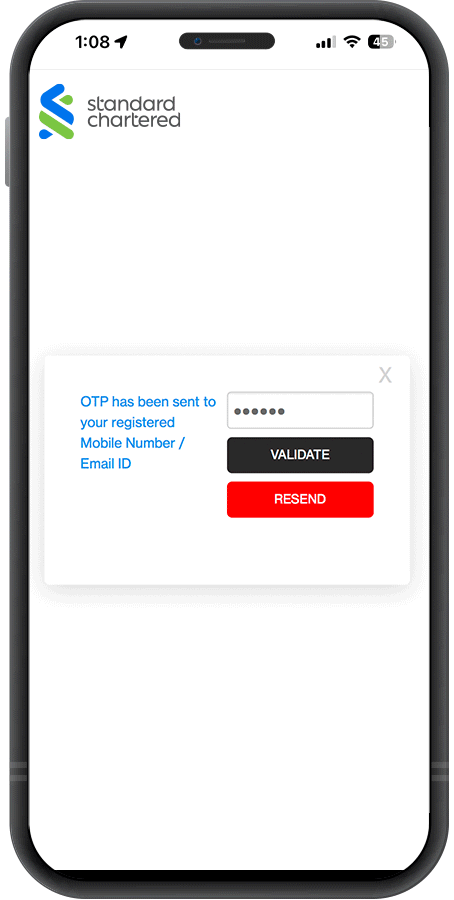 In mobile screen step 