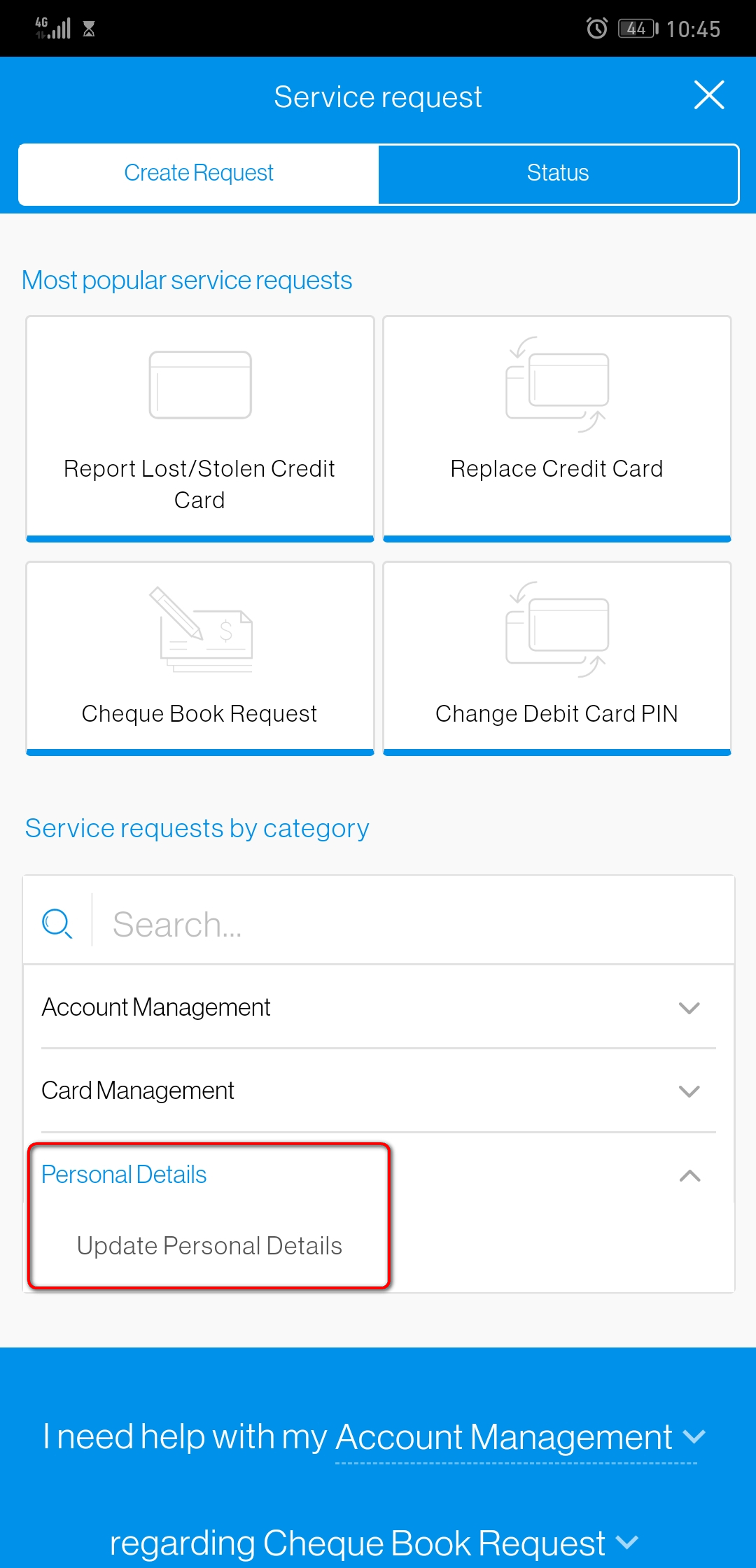 How to change profile details, e.g. email address Standard Chartered Kenya
