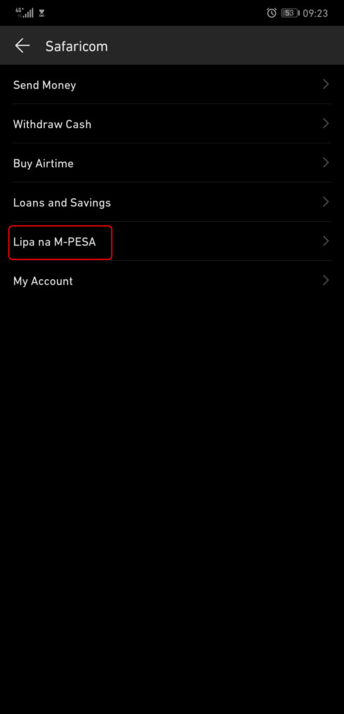 how to move money from mpesa to bank account step1