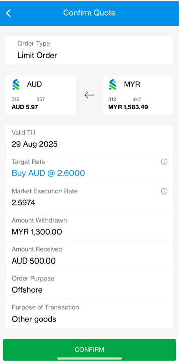 Place limit order step 