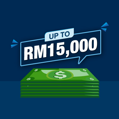 Convenient access to extra cash of up to RM15,000 at your disposal.