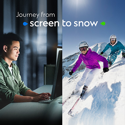 Journey from screen to snow